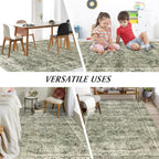 Small Rugs Non-Slip Faux Wool Door Mat