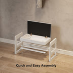 Small Shoe Bench with Cushion Storage Seat Wooden