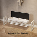 Small Shoe Bench with Cushion Storage Seat Wooden