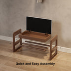 Small Shoe Bench with Cushion Storage Seat Wooden