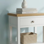 Small Side Table with Drawer Painted Console