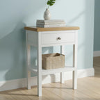 Small Side Table with Drawer Painted Console