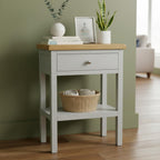 Small Side Table with Drawer Painted Console