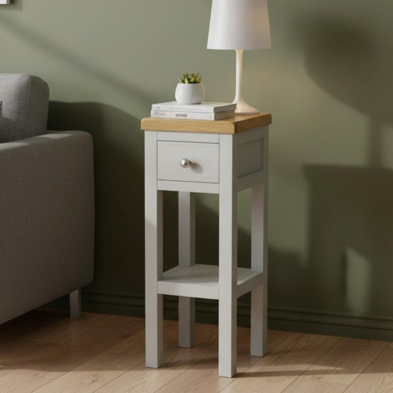 Small Side Table with Drawer Painted Console