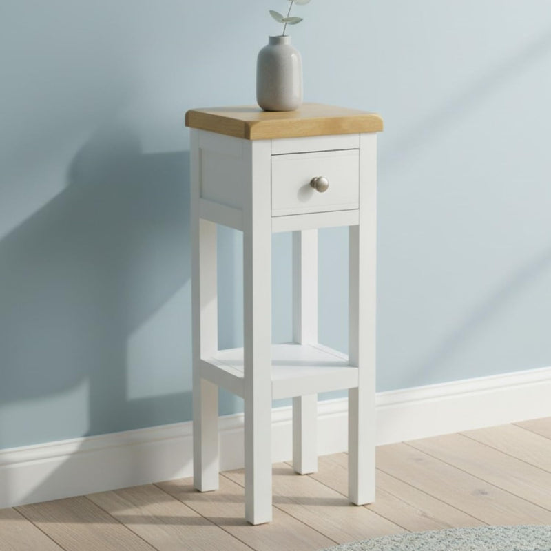 Small Side Table with Drawer Painted Console