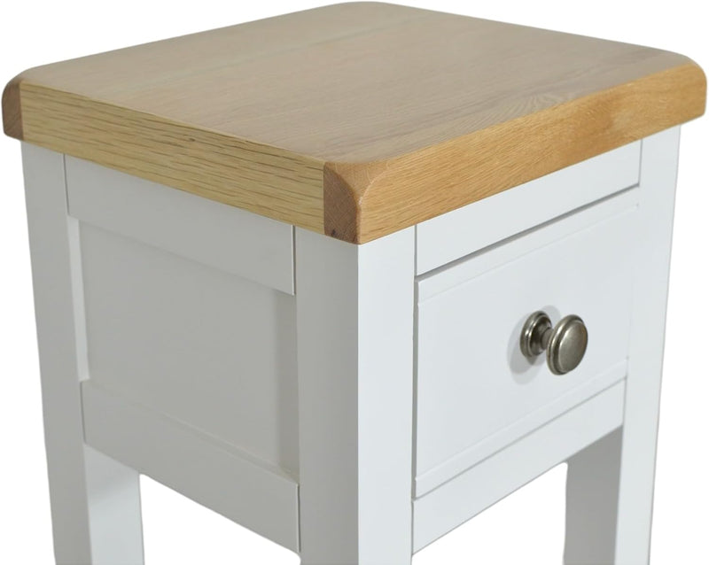 Small Side Table with Drawer Painted Console