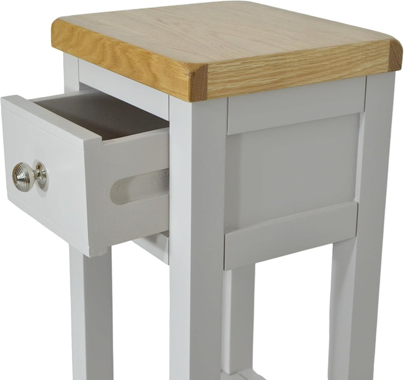 Small Side Table with Drawer Painted Console