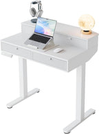 Small Standing Desk with Drawers