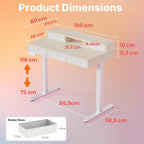 Small Standing Desk with Drawers