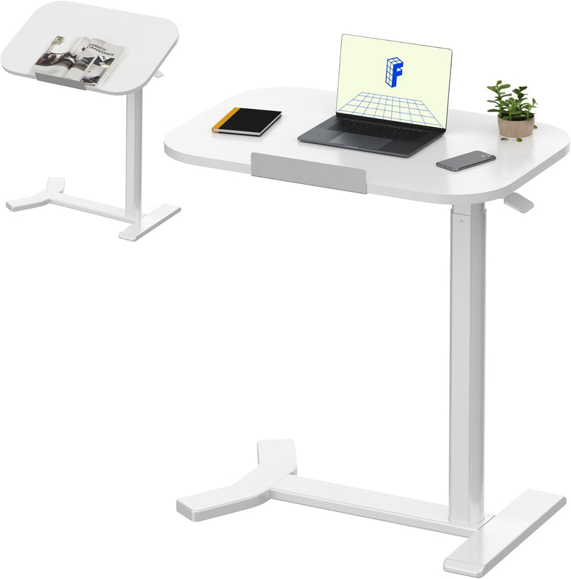Small Standing Desk with Wheels Pneumatic Height