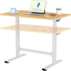Small Standing Desk with Wheels Pneumatic Height