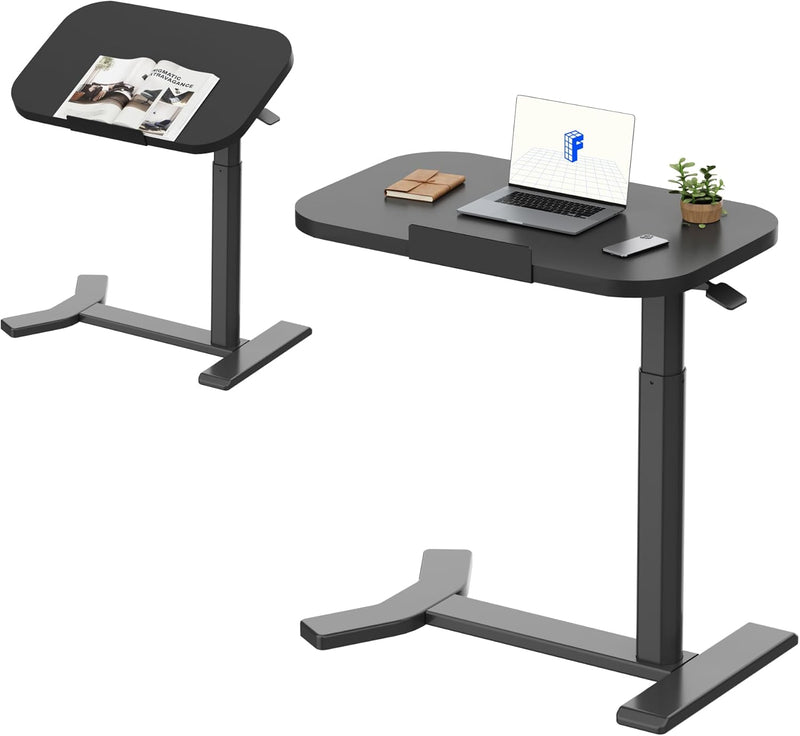 Small Standing Desk with Wheels Pneumatic Height
