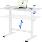 Small Standing Desk with Wheels Pneumatic Height