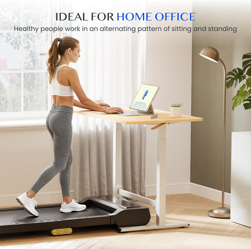 Small Standing Desk with Wheels Pneumatic Height