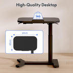Small Standing Desk with Wheels Pneumatic Height