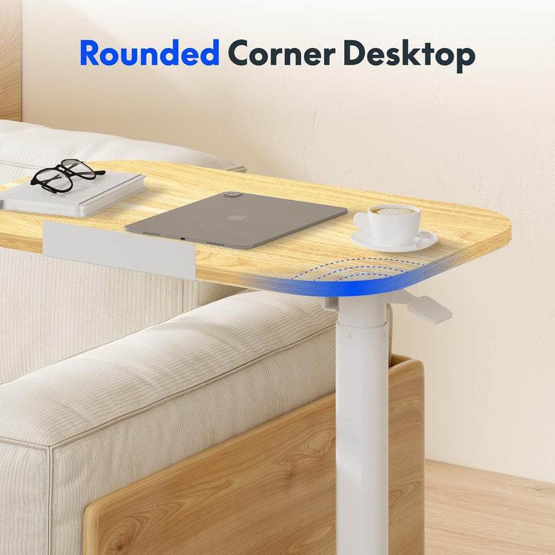 Small Standing Desk with Wheels Pneumatic Height