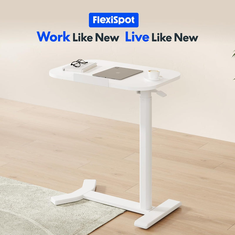 Small Standing Desk with Wheels Pneumatic Height