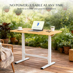 Small Standing Desk with Wheels Pneumatic Height
