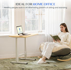 Small Standing Desk with Wheels Pneumatic Height