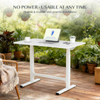 Small Standing Desk with Wheels Pneumatic Height