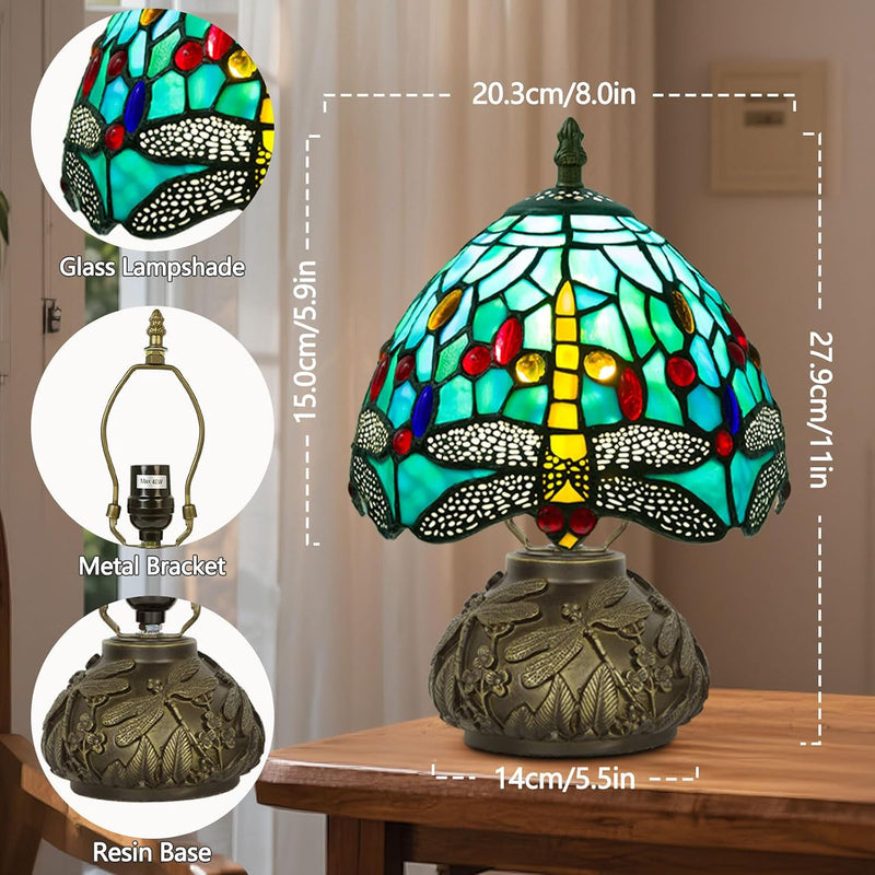 Small Tiffany Lamp Dragonfly 3 Colour Temperatures Mushroom