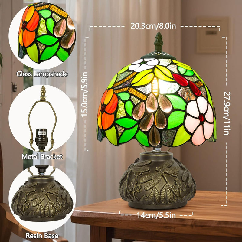 Small Tiffany Lamp Dragonfly 3 Colour Temperatures Mushroom