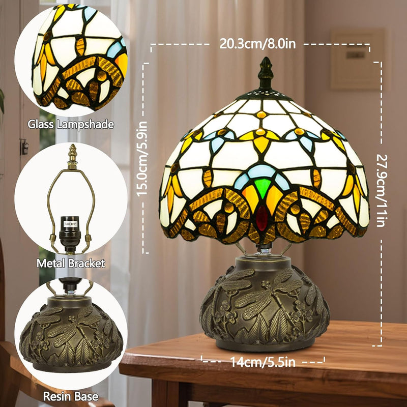 Small Tiffany Lamp Dragonfly 3 Colour Temperatures Mushroom