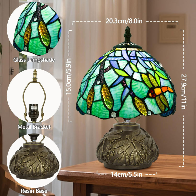 Small Tiffany Lamp Dragonfly 3 Colour Temperatures Mushroom