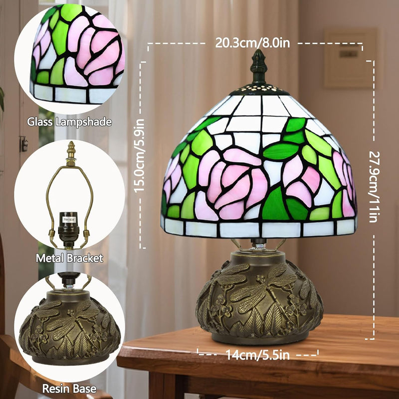 Small Tiffany Lamp Dragonfly 3 Colour Temperatures Mushroom