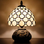 Small Tiffany Lamp Mini Stained Glass Table Pearl