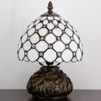 Small Tiffany Lamp Mini Stained Glass Table Pearl