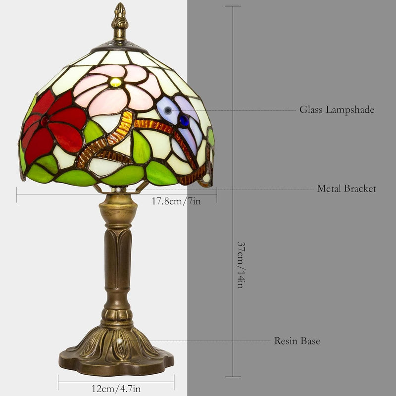 Small Tiffany Style Lamp Stained Glass Table