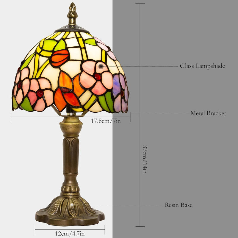 Small Tiffany Style Lamp Stained Glass Table