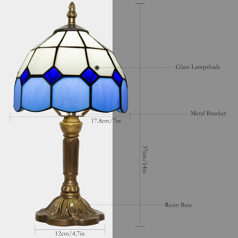 Small Tiffany Style Lamp Stained Glass Table