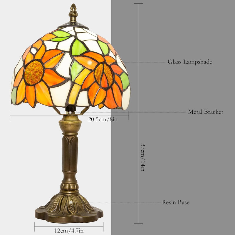 Small Tiffany Style Lamp Stained Glass Table