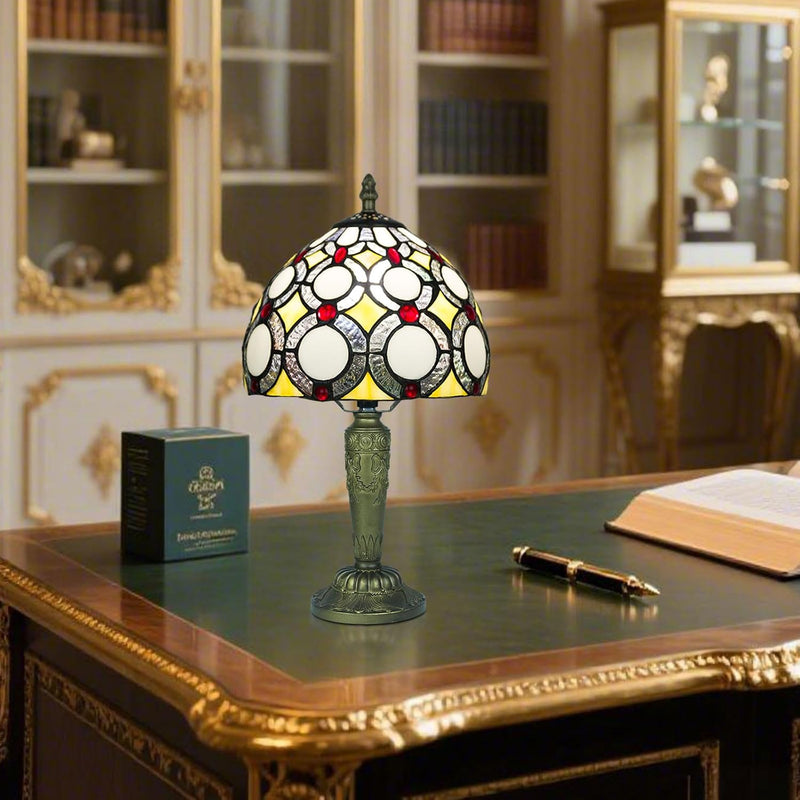 Tiffany Style Lamp Four Flowers 3 Colour Temperatures