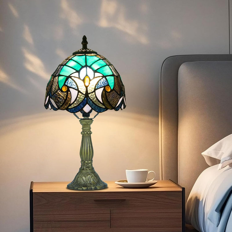 Tiffany Style Lamp Four Flowers 3 Colour Temperatures