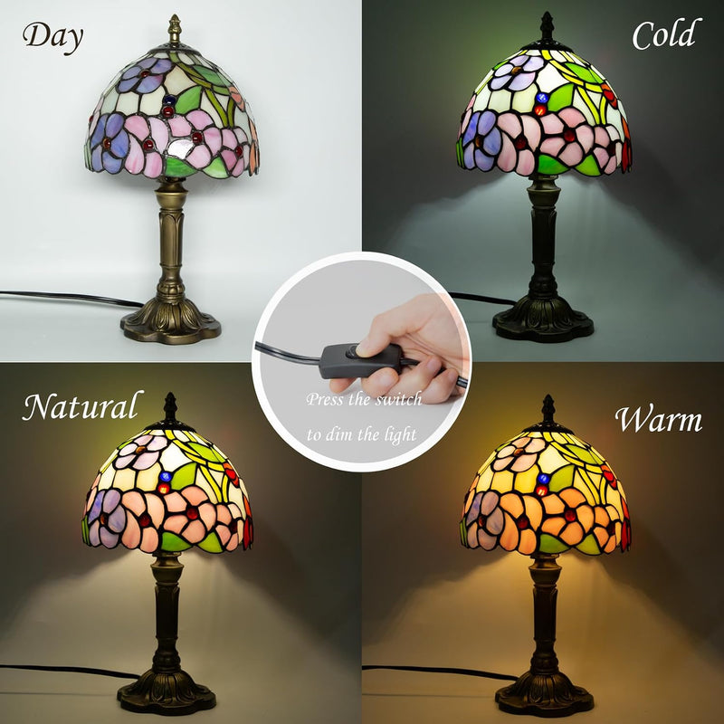Small Tiffany Style Lamp Stained Glass Table