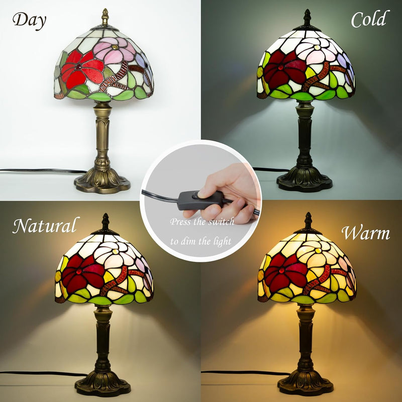 Small Tiffany Style Lamp Stained Glass Table