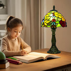 Small Tiffany Style Lamp Stained Glass Table