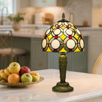 Tiffany Style Lamp Four Flowers 3 Colour Temperatures