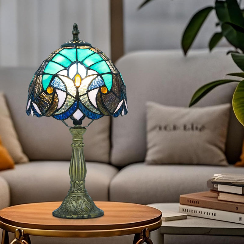 Tiffany Style Lamp Four Flowers 3 Colour Temperatures