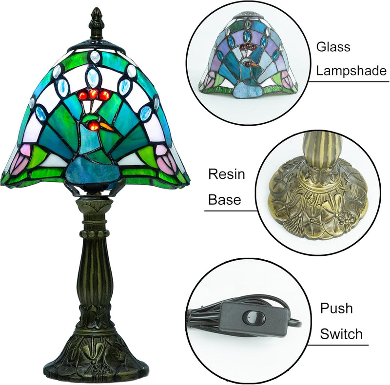 Small Tiffany Style Lamp Stained Glass Table