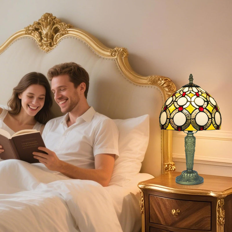 Tiffany Style Lamp Four Flowers 3 Colour Temperatures