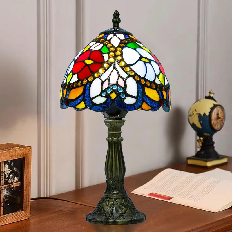 Small Tiffany Style Lamp Stained Glass Table
