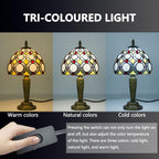 Tiffany Style Lamp Four Flowers 3 Colour Temperatures