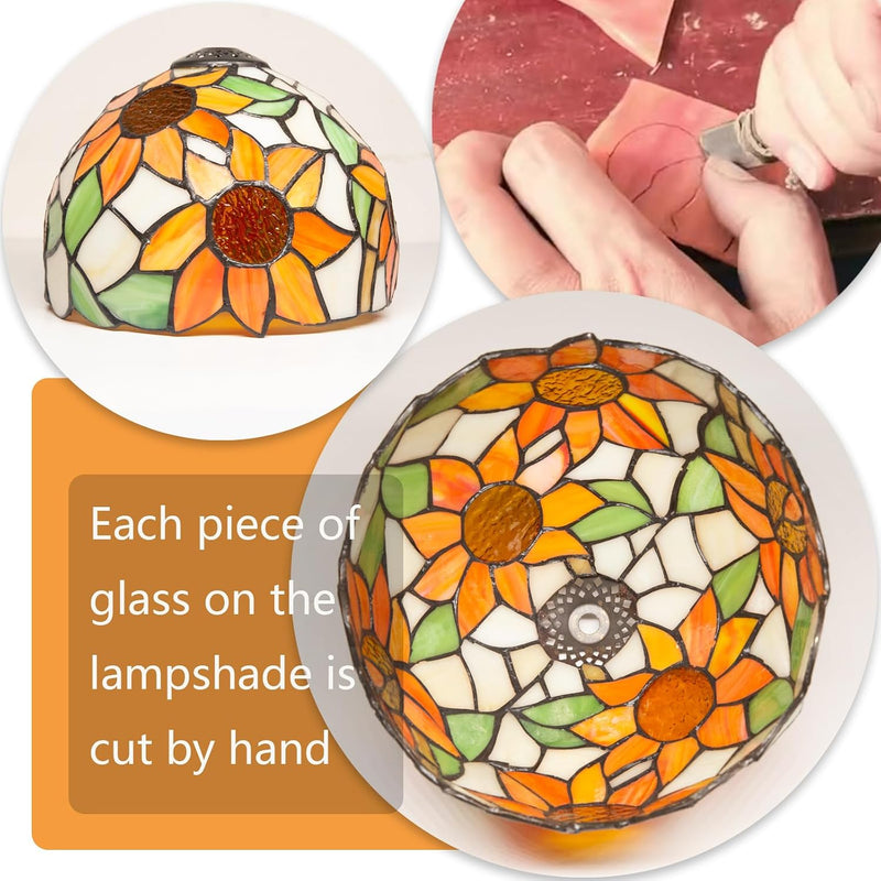 Small Tiffany Style Lamp Stained Glass Table