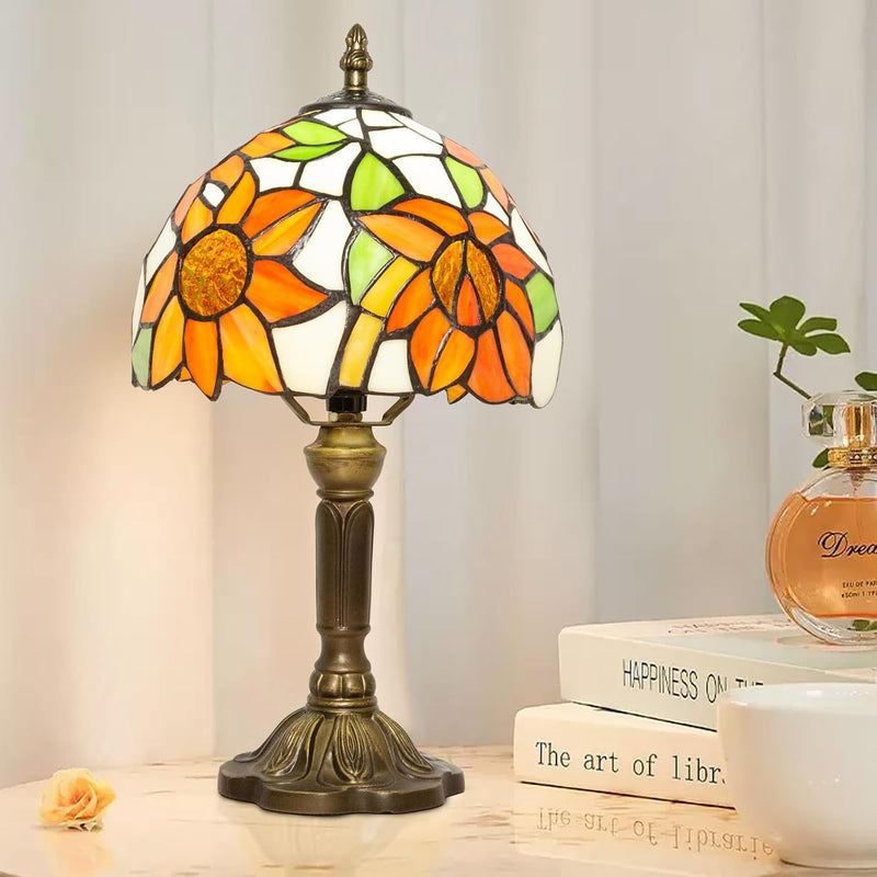 Small Tiffany Style Lamp Stained Glass Table