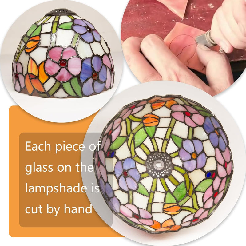 Small Tiffany Style Lamp Stained Glass Table