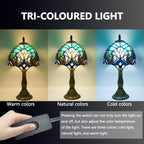 Tiffany Style Lamp Four Flowers 3 Colour Temperatures